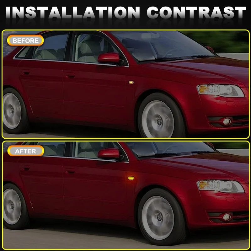 Для Audi A3 S3/8P A4 S4/RS4 A6 S6/RS6 A8 TT прозрачные и дымчатые линзы светодиодные боковые