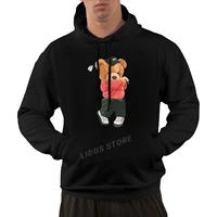 2022 fashion leisure lovely golf teddy bear hoodie sweatshirt harajuku streetwear 100 cotton mens graphics hoodie
