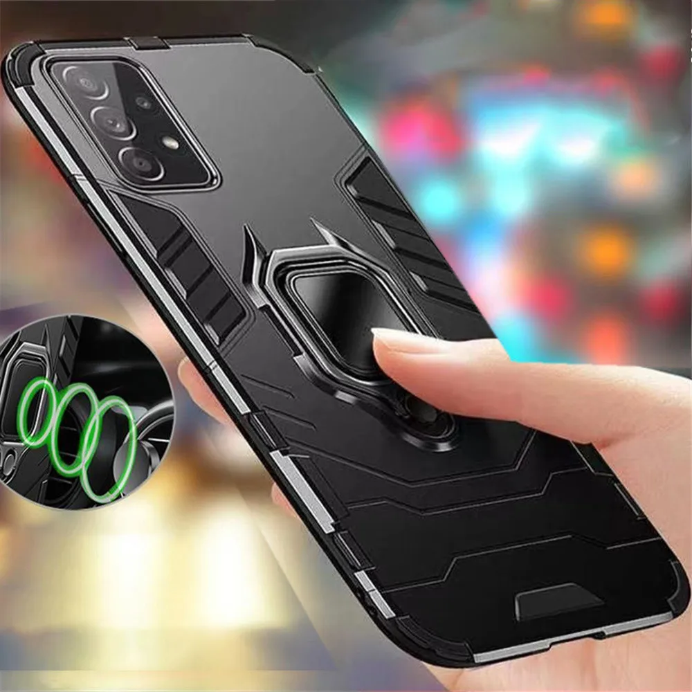 

Samsung A52S 5G Shockproof Armor Case for Samsung A13 A33 A32 A52S A72 5G Ring Stand Bumper Cover for Galaxy A12 A02S A32 A42