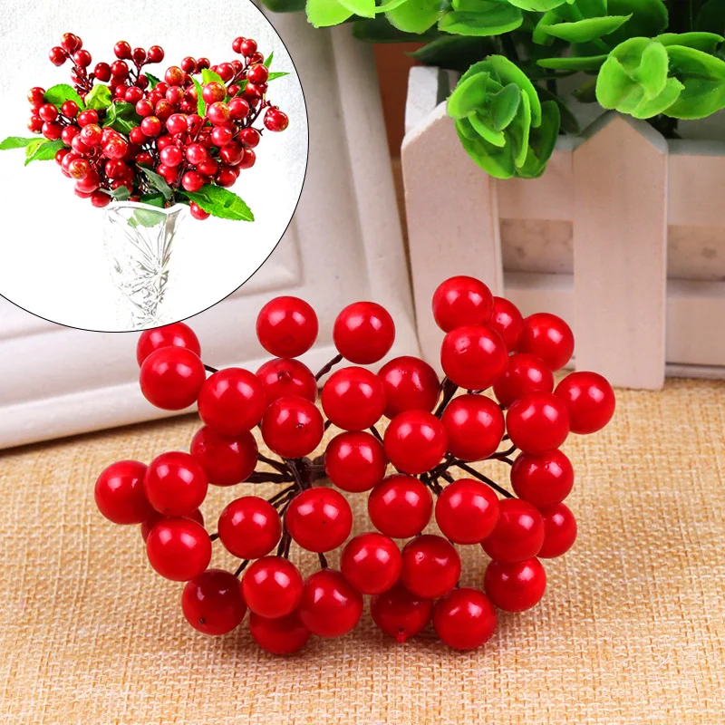 

Artificial Berries 40 Heads Bouquet Fake Plants Foam Flowers Christmas Wedding Table Plant Arrangment Decoration Wreaths