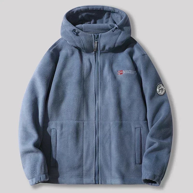 Мужская Флисовая Куртка мягкая теплая Рабочая куртка из овечьей шерсти для улицы