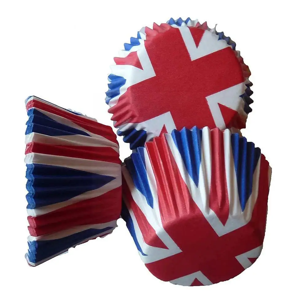 

50/100pcs Union Jack Cupcake Cases Baking Muffin Cake Wrappers Cups Cupcake Baking Case Liners Muffin Cases Holder Cake Y5Q9