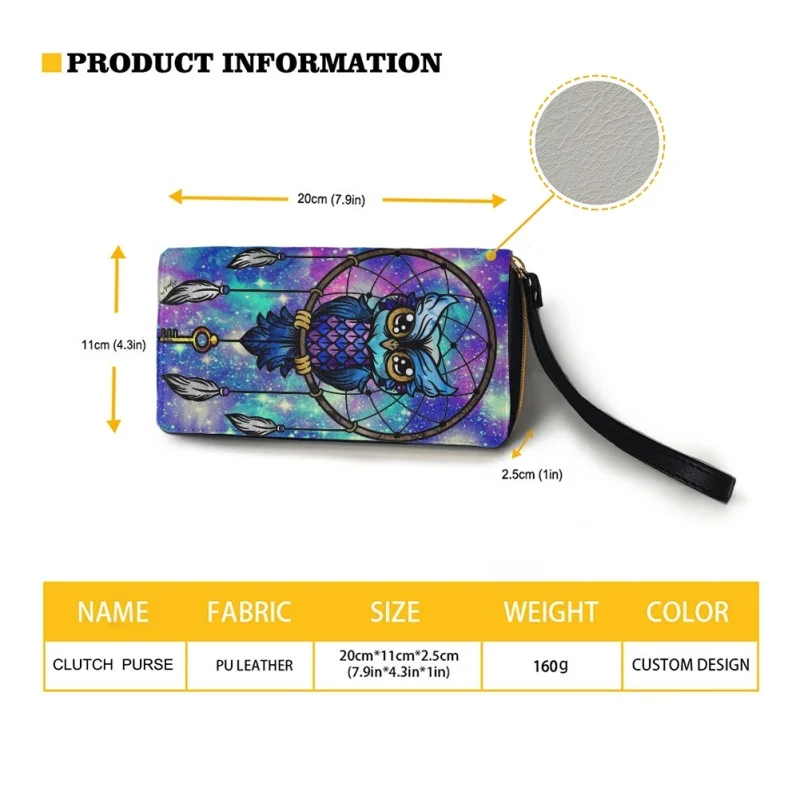 Belidome Galaxy Owl Gifts Wristlet Wallets for Womens Leather Credit Card Holder RFID Blocking Large Capacity Purse Clutch