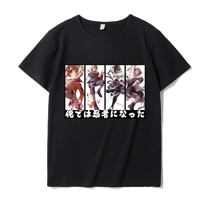 

Anime Surrounding Naruto Sasuke Uchiha Itachi Naruto Ninja Clothes Boys and Girls Summer Short-sleeved Cartoon T-shirt