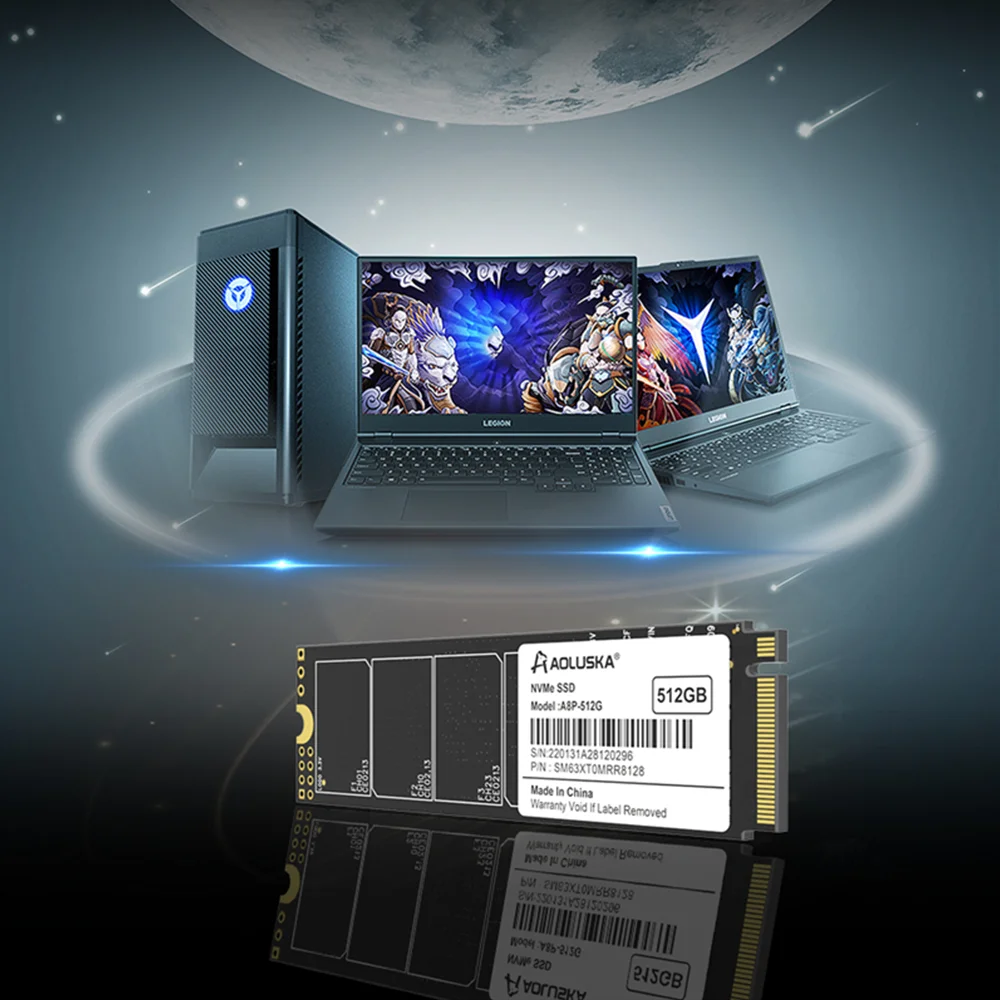 Внутренний жесткий диск AOLUSKA PCIe 3,0 NVMe M2 SSD 2280 128 ГБ 256 ГБ 512 ГБ 1 ТБ твердотельный накопитель для ноутбука, настольного компьютера (art.: 3920c08decdfe) - 3920c08decdfe