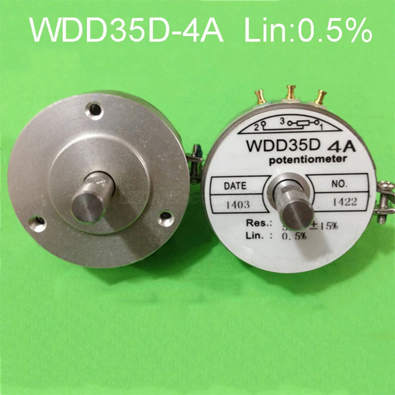 

1Pcs WDD35-D4A Lin 0.5% Double Shaft Pots Precision Conductive Plastic Potentiometer Angle Sensor 1K 2K 5K 10K WDD35D4A