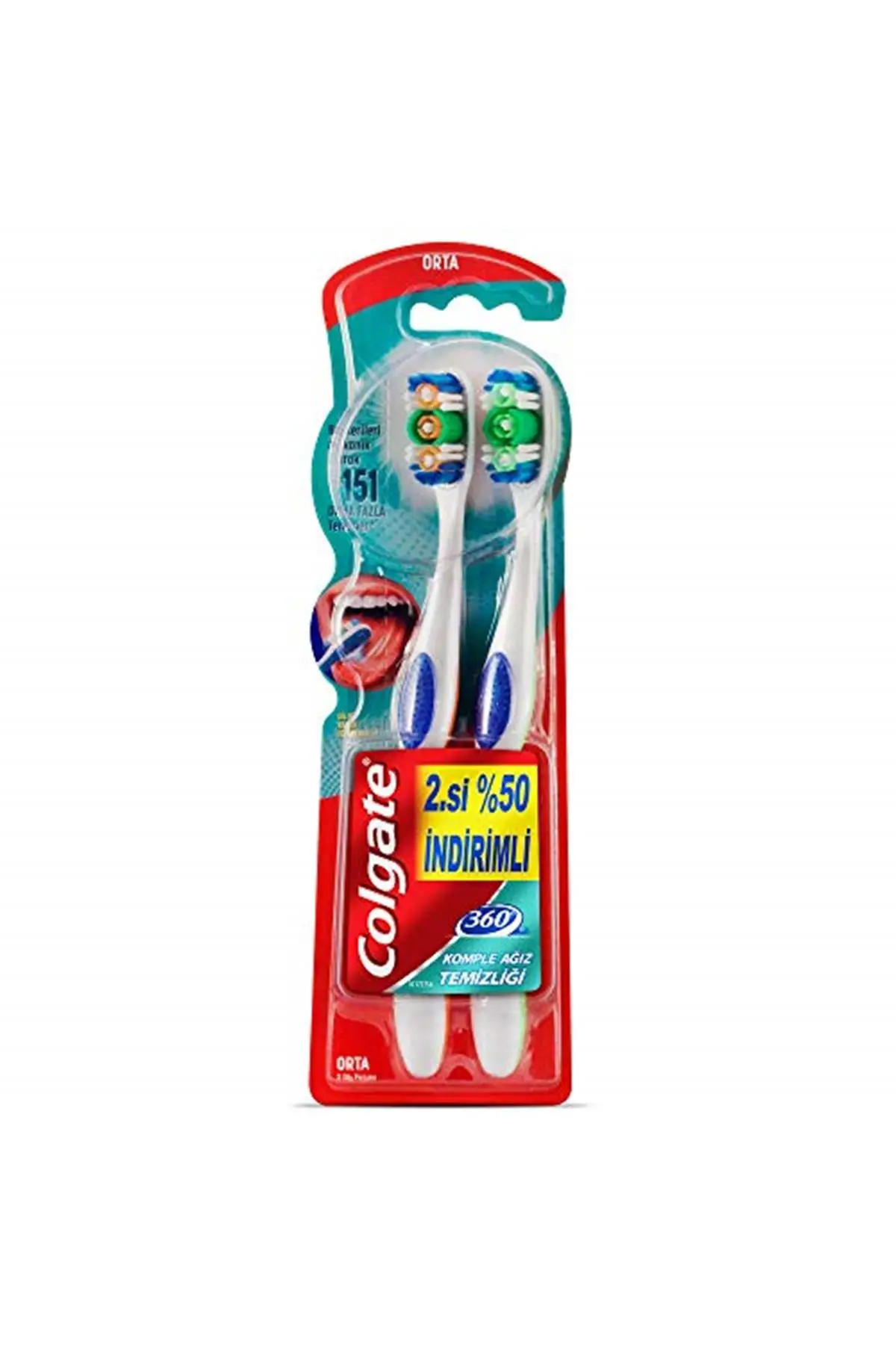 

Бренд: Colgate 360, полная зубная щетка для ротовой чистки, средняя, 1 + 1 посылка, Категория: ручная зубная щетка