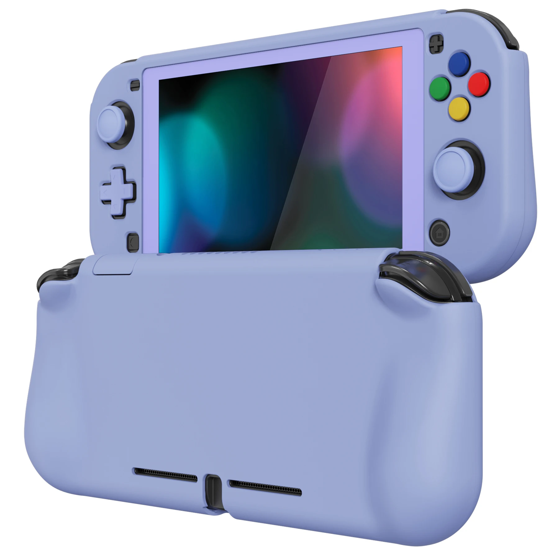 

PlayVital ZealProtect Ergonomic Protective Case for Nintendo Switch Lite W/Screen Protector & Thumb Grips - Light Violet