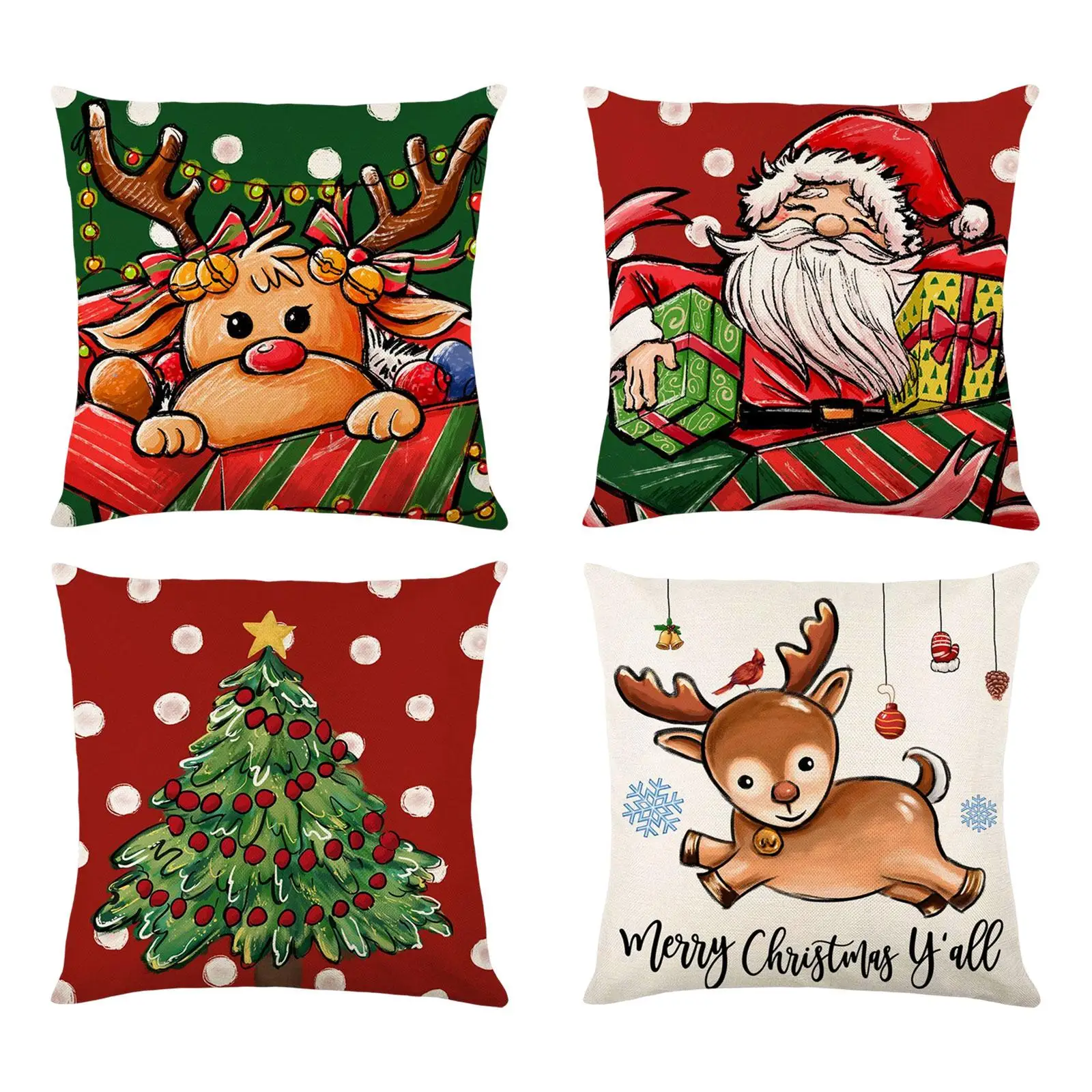 

Christmas Throw Pillow Cover Pillowcase for Decoration Party Living Room Farmhouse Home