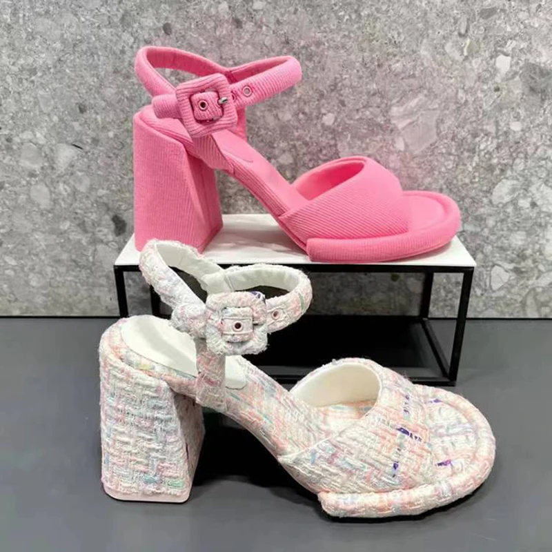 

Роскошные женские туфли на высоком каблуке и платформе, Новые повседневные удобные сандалии, женская элегантная модная обувь, туфли-лодочки 2023