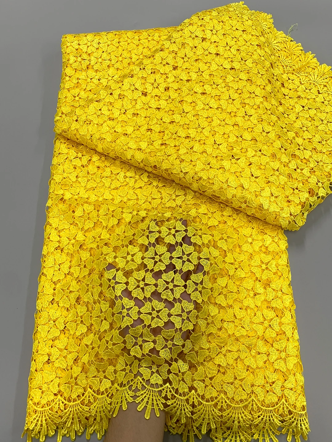 Африканский гипюр ткань 2024 Высококачественная нигерийская Водорастворимая