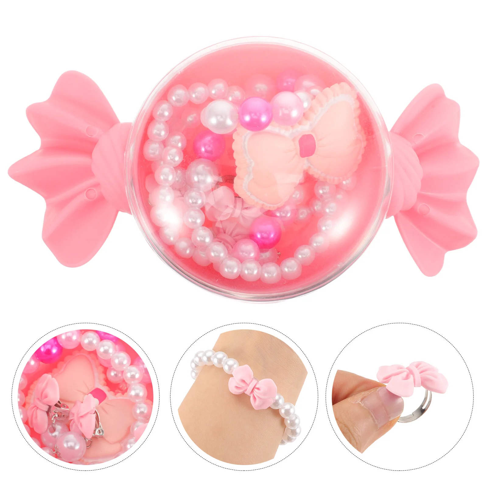 

Bracelet Rings Kids Play Jewelry Little Girls Age 3 Kit Necklace Toddler 2-4 Ages 4-6 Resin Girls' Child Hoop Earrings