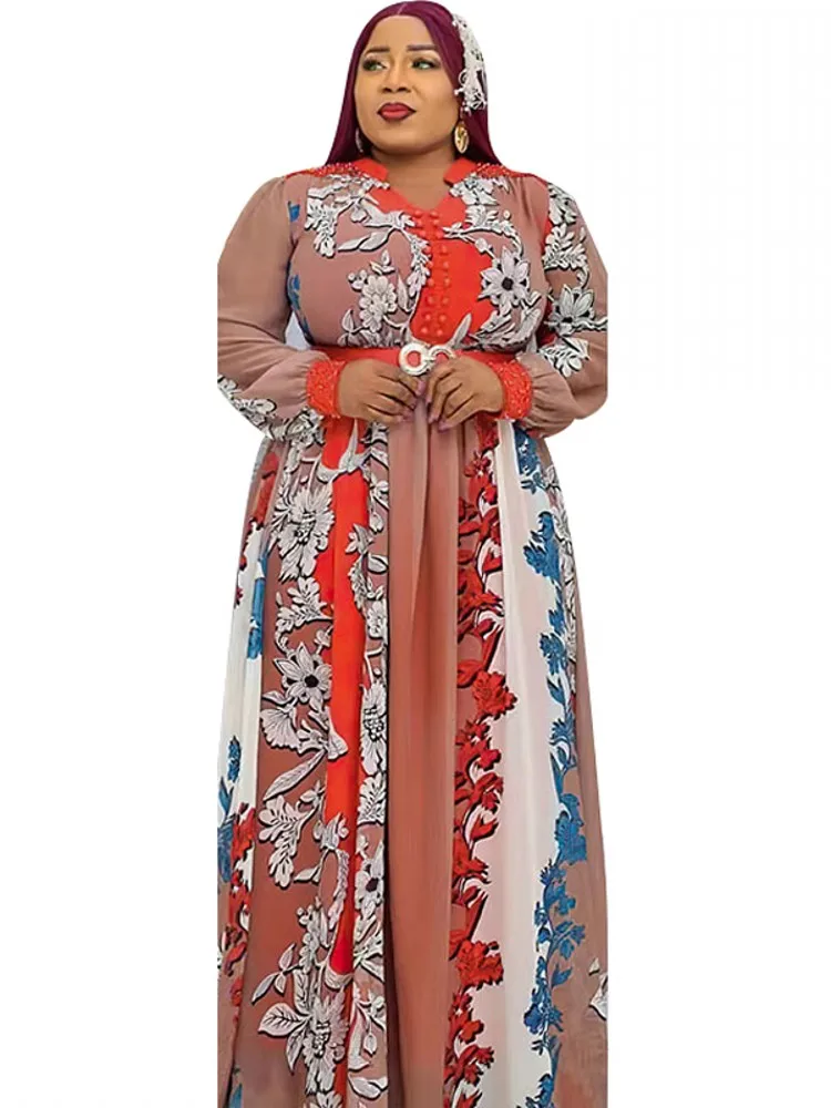 

Элегантные африканские платья для женщин 2022 Дашики осенне-зимнее платье макси Женская традиционная африканская одежда Феи Dreaes