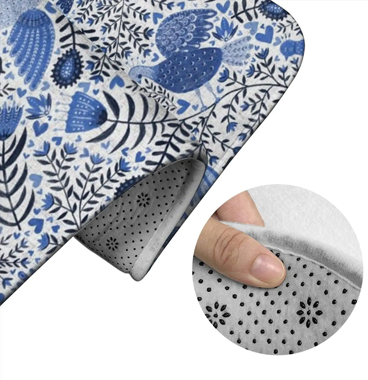 

Scandinavian Birds, landed Bathroom Mat Sets 3 Piece Set Rugs Memory Foam Mat Set Toilet Seat Cover Bath Mat Lid Cover