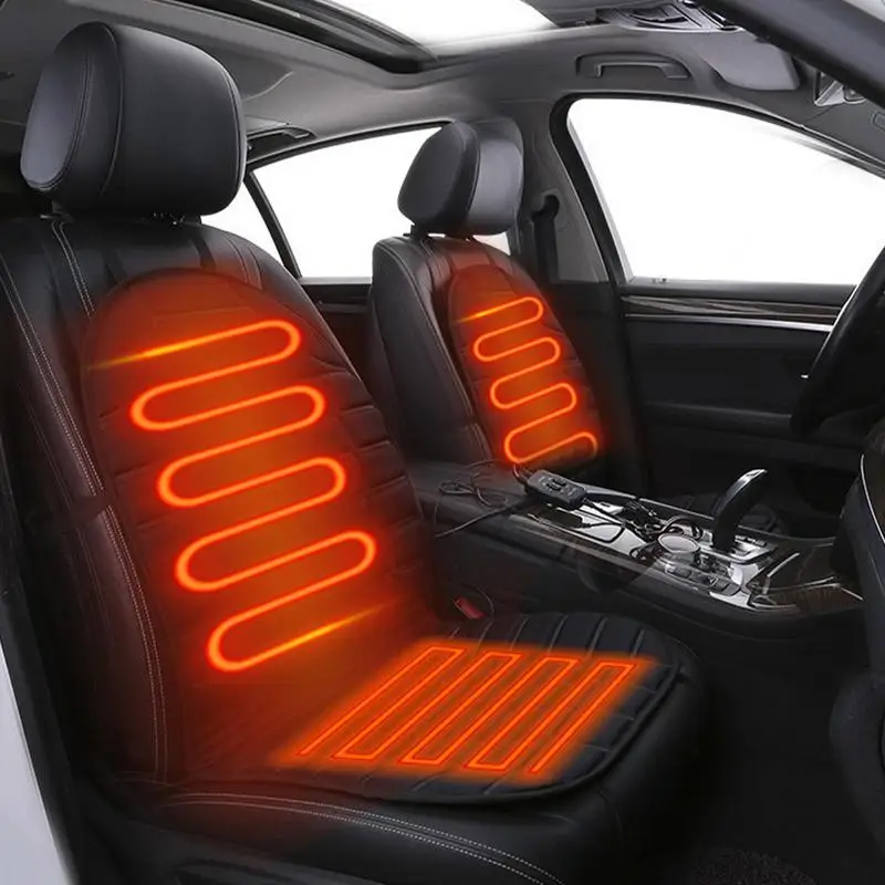 

Heated Seat Covers for Cars Electric Heating Seat Cushion Winter Car Seat Cover Car Seat Warmer 12V with Backrest Winter Travel