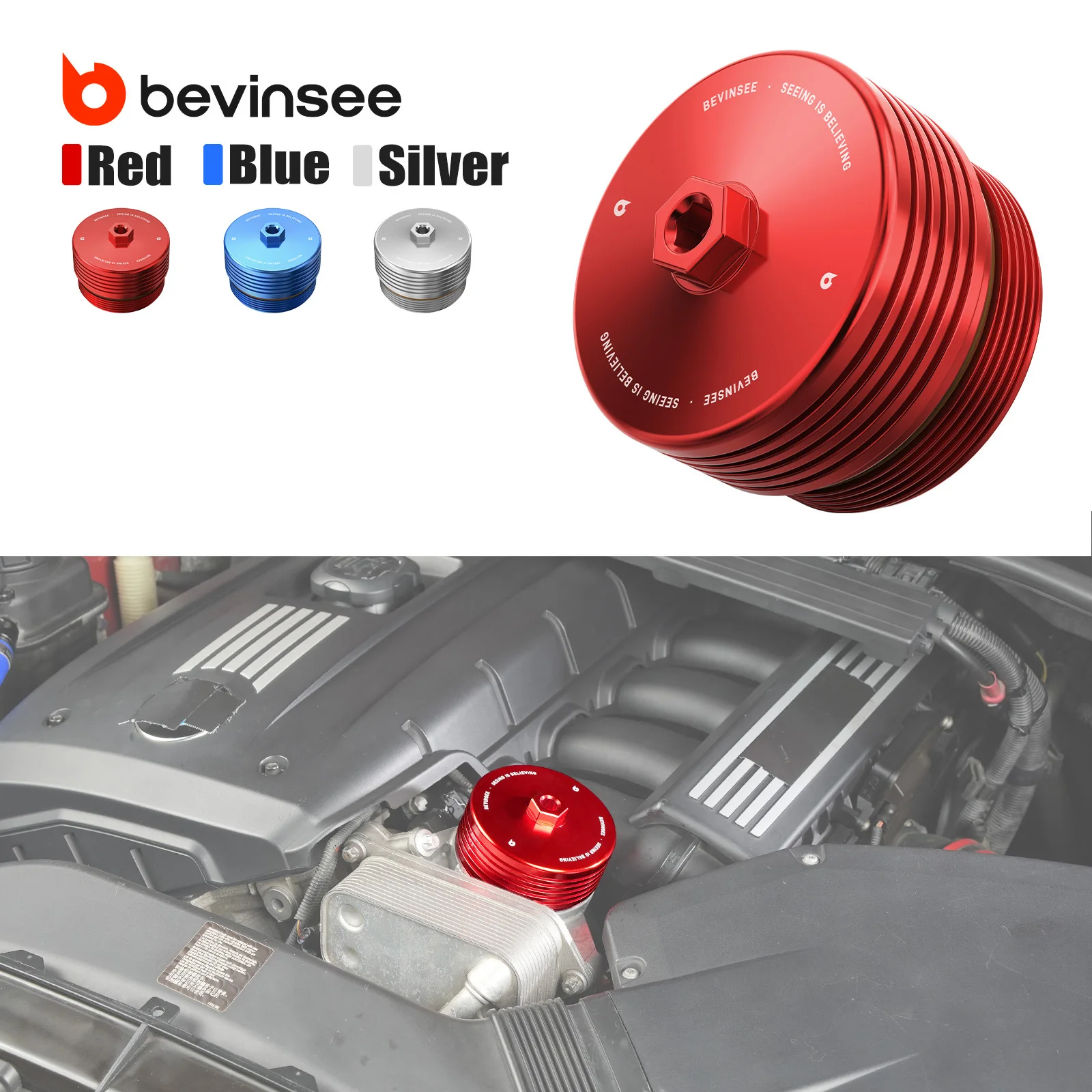 BEVINSEE Oil Filter Housing Cap for BMW