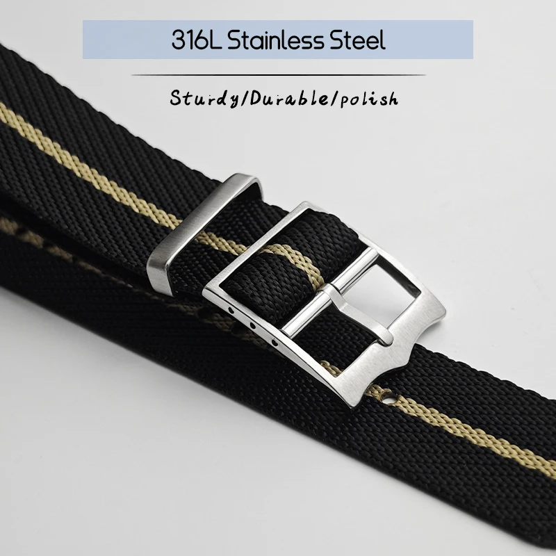 Фото Нейлоновый ремешок для часов 20 мм 22 мм для Tudor Black Bay 1958 Heritage NATO Seiko Hamilton Certina Moonswatch, холст, мягкий ремешок, браслеты №2