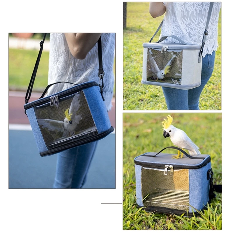 

Pet Cage Bird Travel Bag Foldable Bird Breathable Top Mesh Parrot Bag