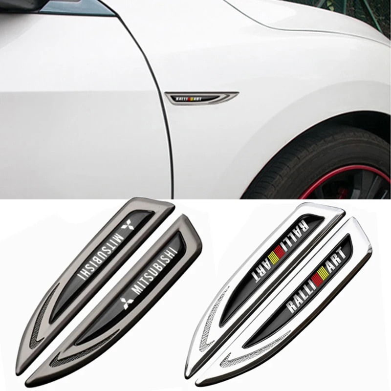 

Car Side Emblem Stickers Exterior for Mitsubish Ralliart Outlander 3 ASX Pajero Colt Lancer X 9 Galant L200 Mirage Eclipse Cross