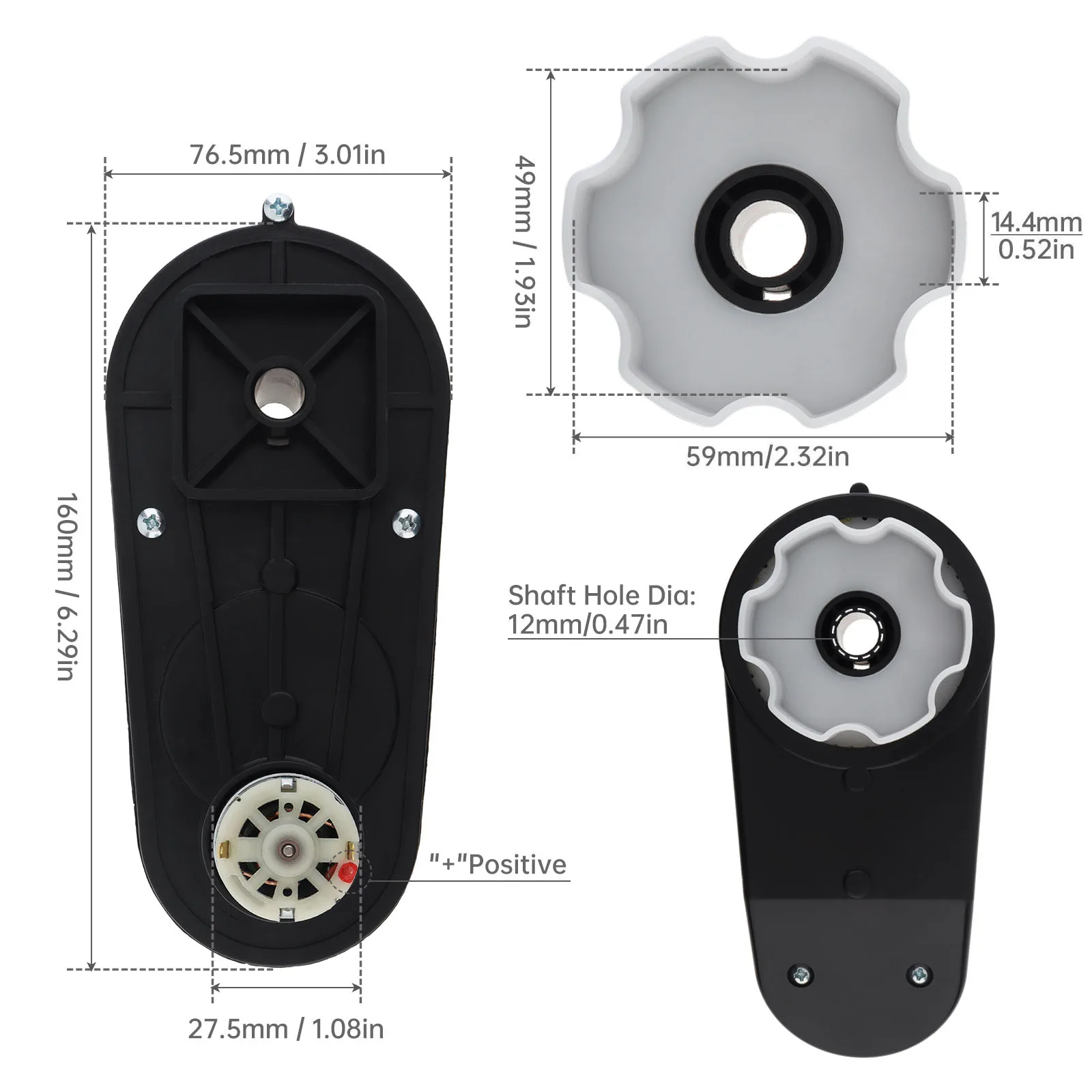 RS390 12 В двигатель постоянного тока 1 2 см ось детские электрические игрушки