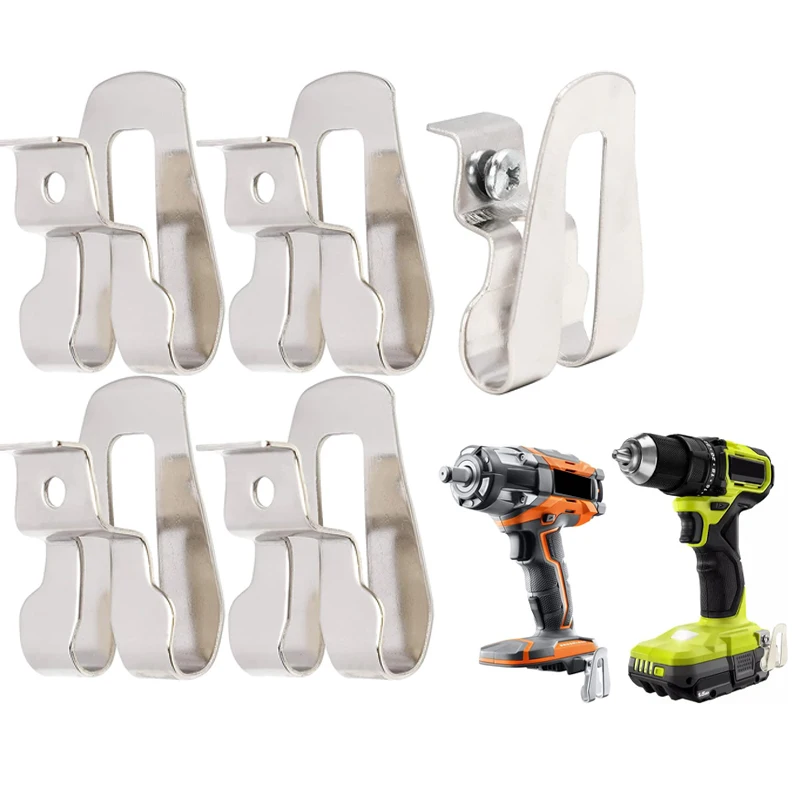 5Pcs Drill Bit Holder Belt Hook Clip With Screws Kit For Ryobi/Ridgid Impact Driver Drill Holder Hooks Power Tool Accessories