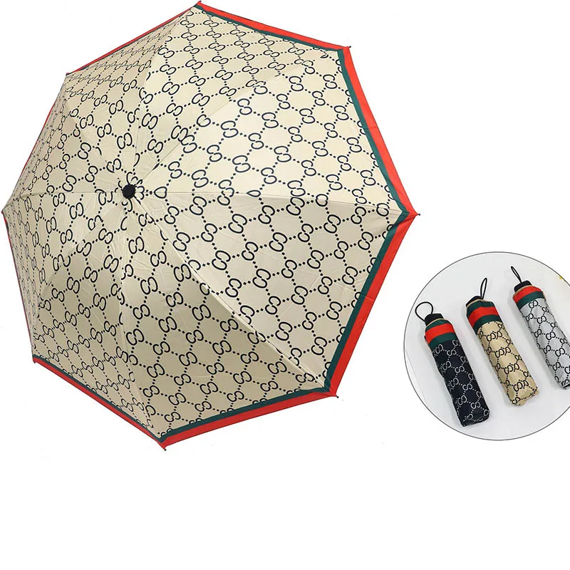 

Women Umbrellas Luxury Three-Folding Mini Umbrella 8 Ribs Anti UV Parasol Sun Protection Fashion Poket Men Umbrella Household