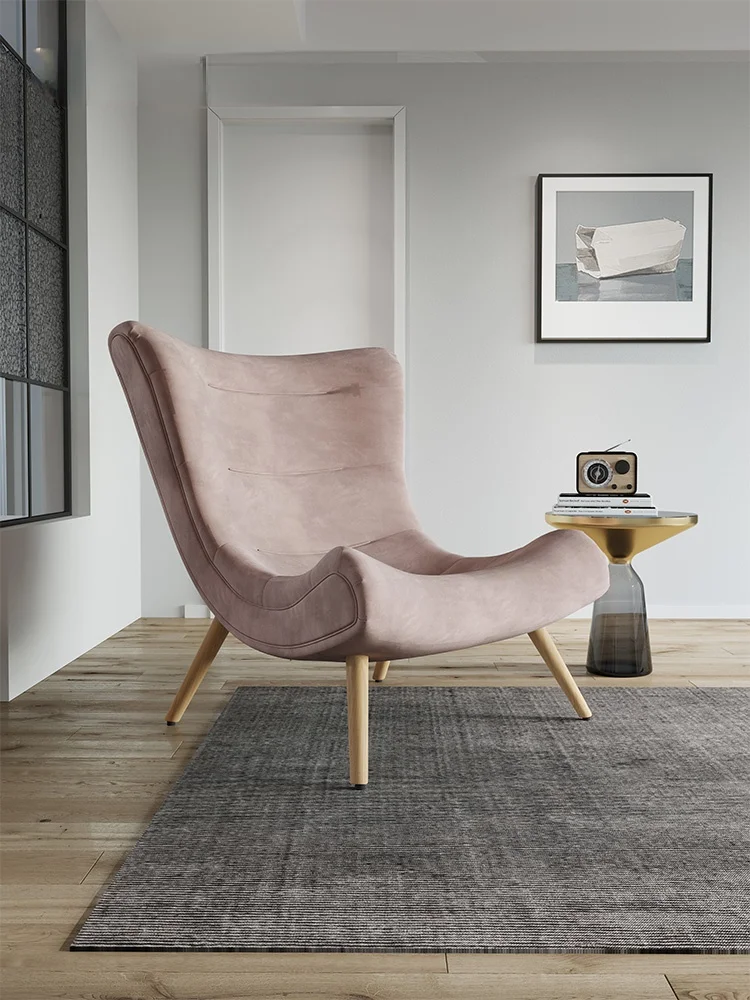 

GY Single-Seat Sofa Chair Nordic Modern Minimalist Snail Chair Fabric Bedroom Lazy Leisure Chair Balcony