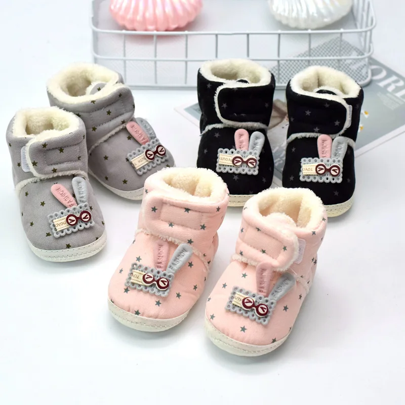 Baby Shoes Winter Cotton Warm Baby Walking Shoes with Fleece Thickened Off High Top Childre's Shoes  for boys and girls