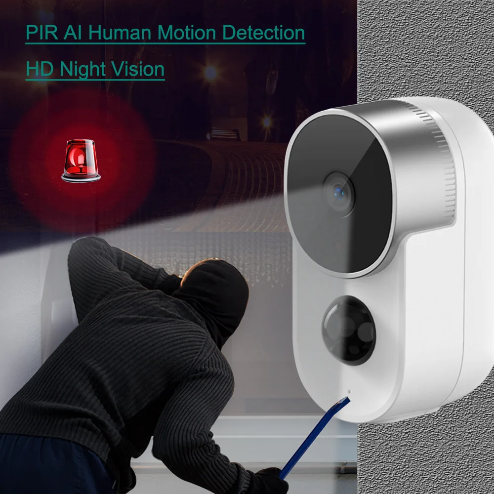 

Tuya Camera Smart Home WiFi Camera Rechargeable Low Power Outdoor Weatherproof Two Way Audio Night Vision Surveillance camera