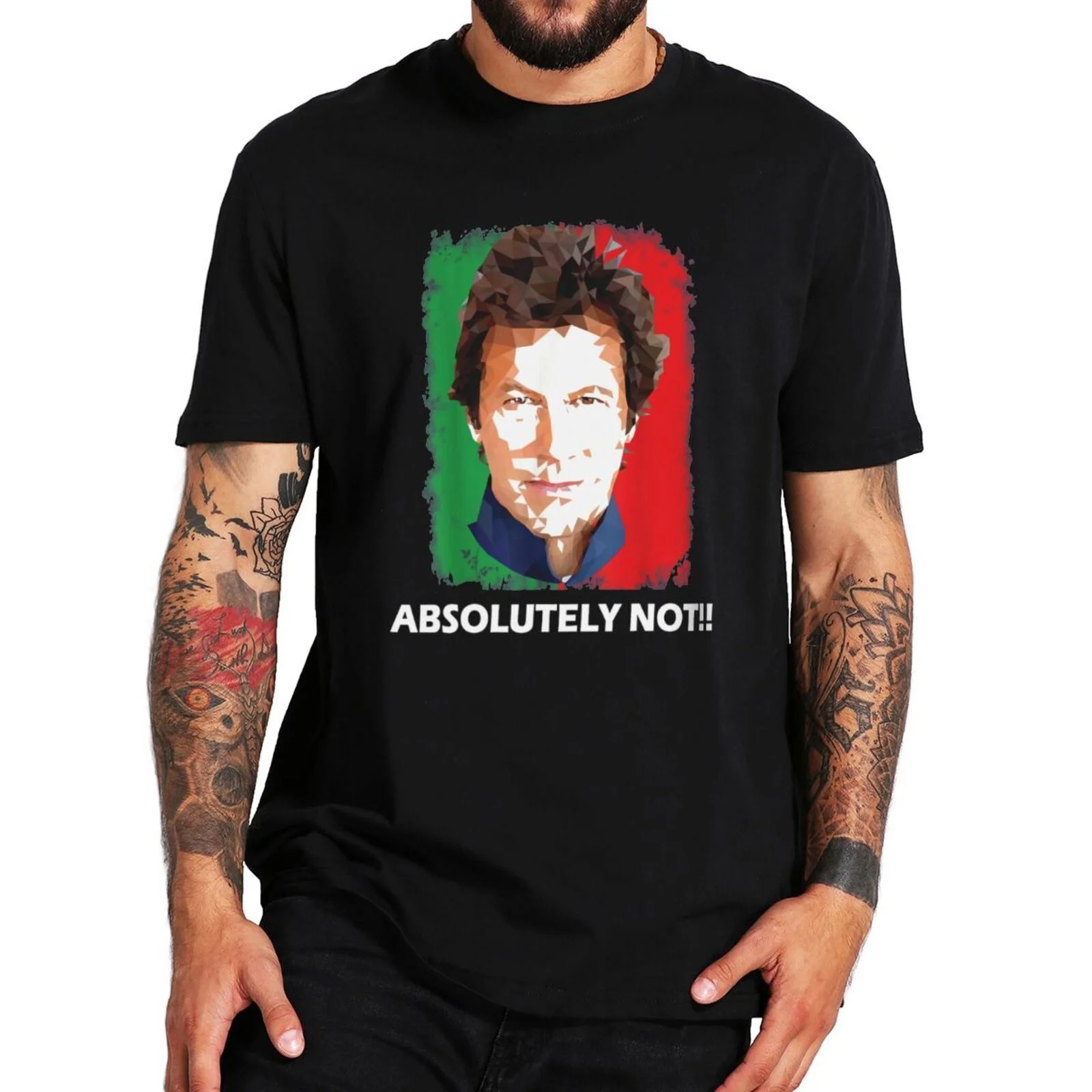 

Imran-Camiseta de manga corta de 100% algodón, camisa divertida de sarcasmo, El primer señor de Pakistán, está en el cuello, en