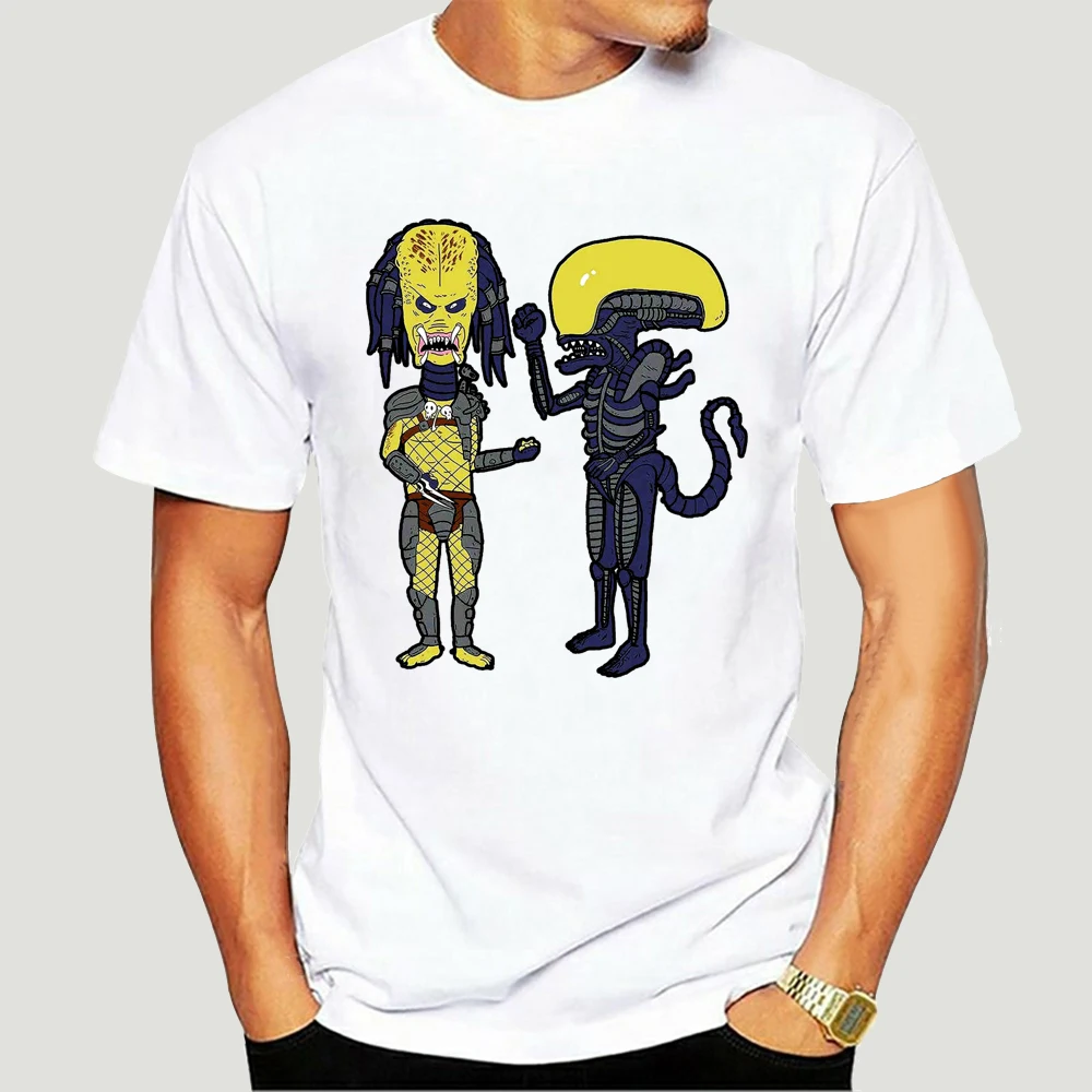 Футболка Alien Vs Predator X Beavis и Butthead Hunter Xenomorph забавная черная футболка дешевая