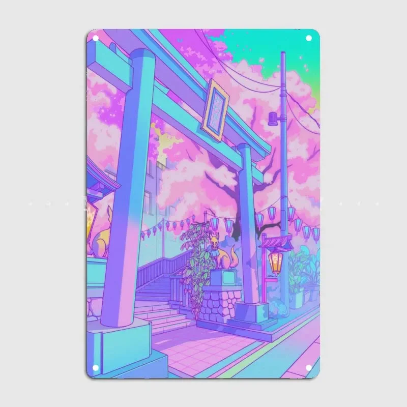 Металлические знаки индивидуальное украшение на стену аниме декор комнаты Inari