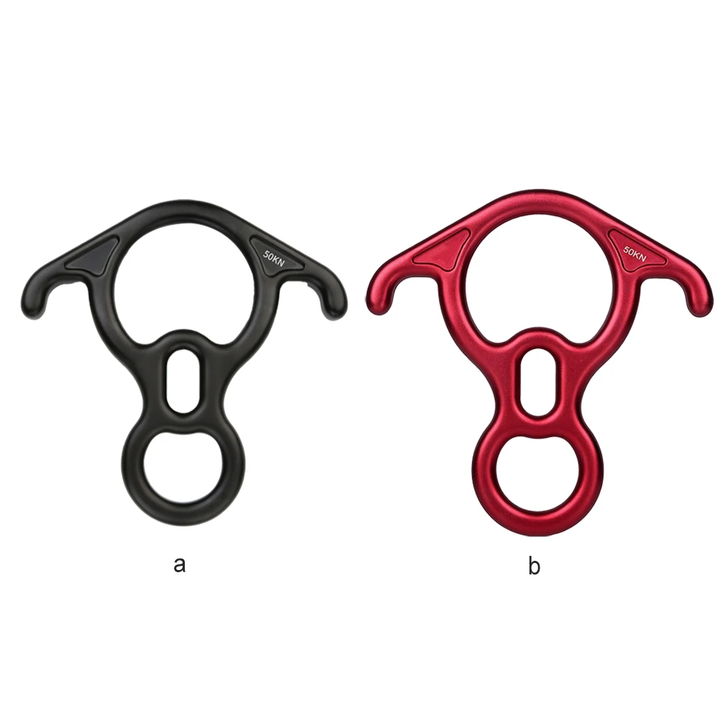 

Climbing Descender Professional Carabiner Accessories Rappelling Device Mountaineering Fitting Fixing Tool Black