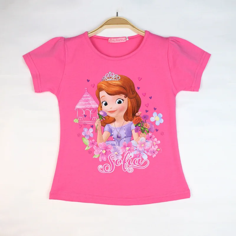 Детская Хлопковая футболка с коротким рукавом для девочек | одежда и обувь
