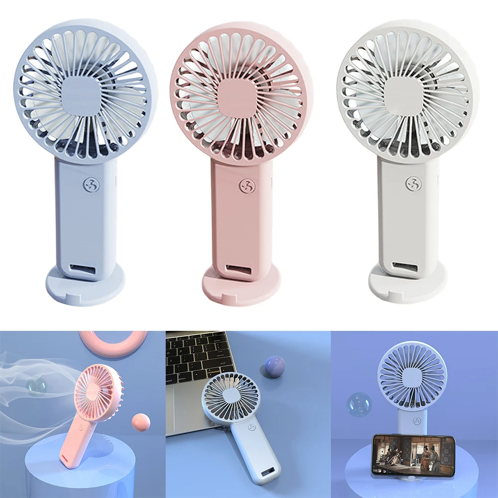 

USB Chargeable Fan Handheld Small Fans With Base Summer Outdoor Portable Dormitory Office Student Gifts