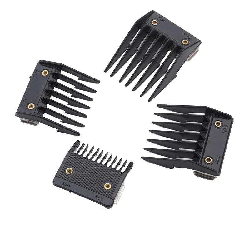 

4 Attachment Comb Set for Wahl with Metal Backed Cutting Guide 3mm 6mm 9mm 12mm