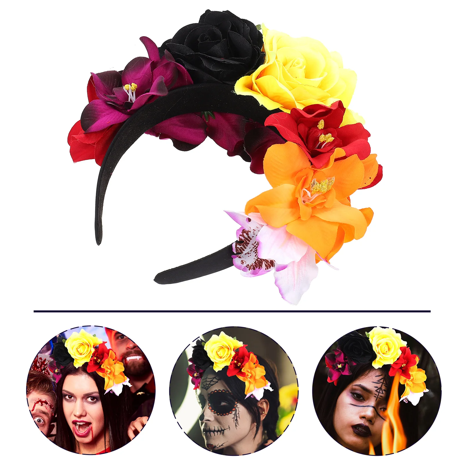 

Искусственный цветок фотореквизит дизайн день мертвец головной убор Хэллоуин