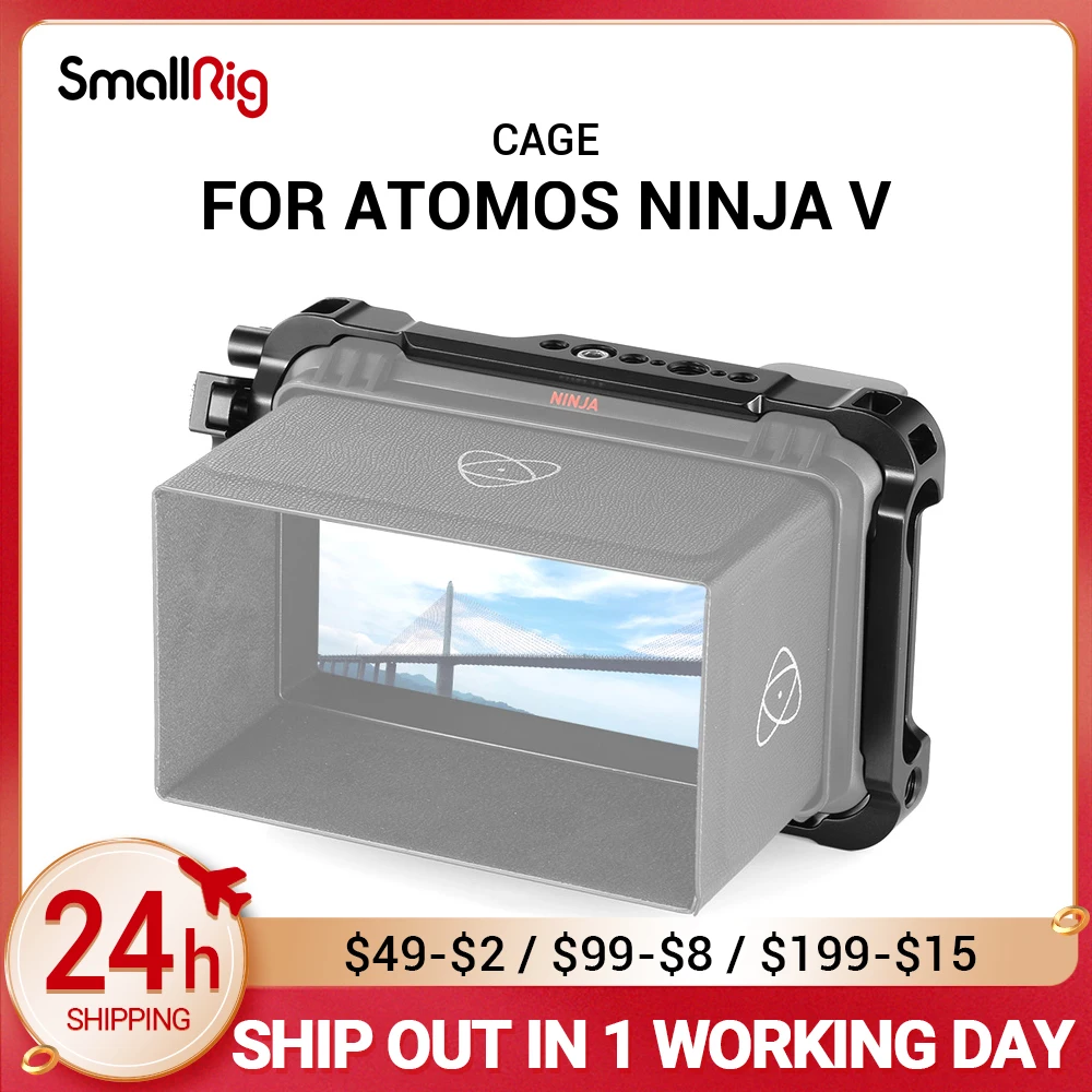 

SmallRig Director's Monitor Cage for Atomos Ninja V Feature with NATO rails on the top and bottom 2209