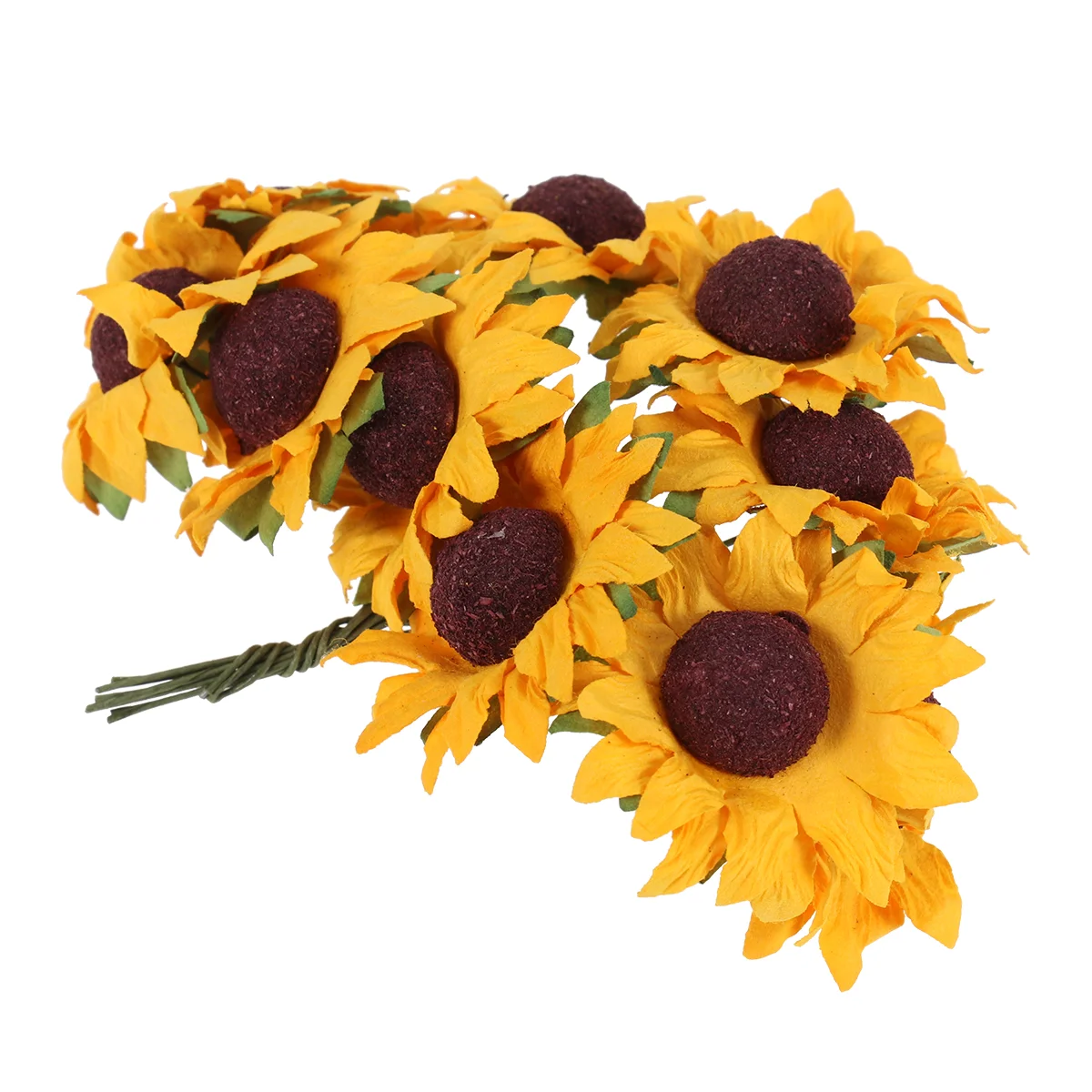 

Sunflower Artificial Sunflowers Flower Flowers Bouquet Fakewedding Decor Paper Silk Faux Heads Simulation Decorations Party