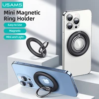 usams magnetic finger ring holder strong flexible bracket steady mini stand for iphone 13 12 11 xiaomi samsung huawei phone