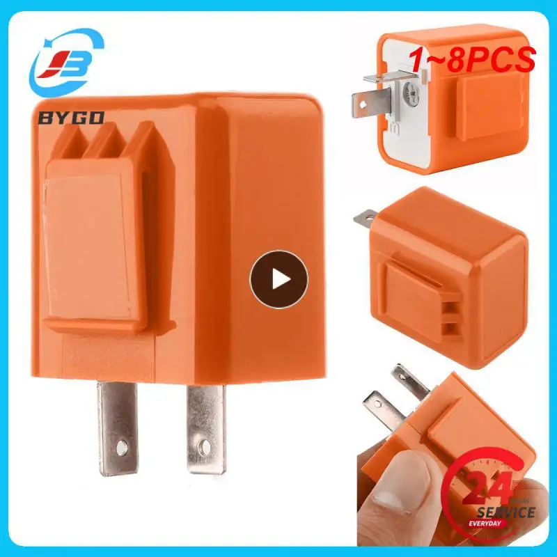 

1~8PCS Motorcycle LED Flasher Relay Adjustable Frequency Square Flashing Flasher Motorcycle Led Lights Turn Signal Indicator 12V