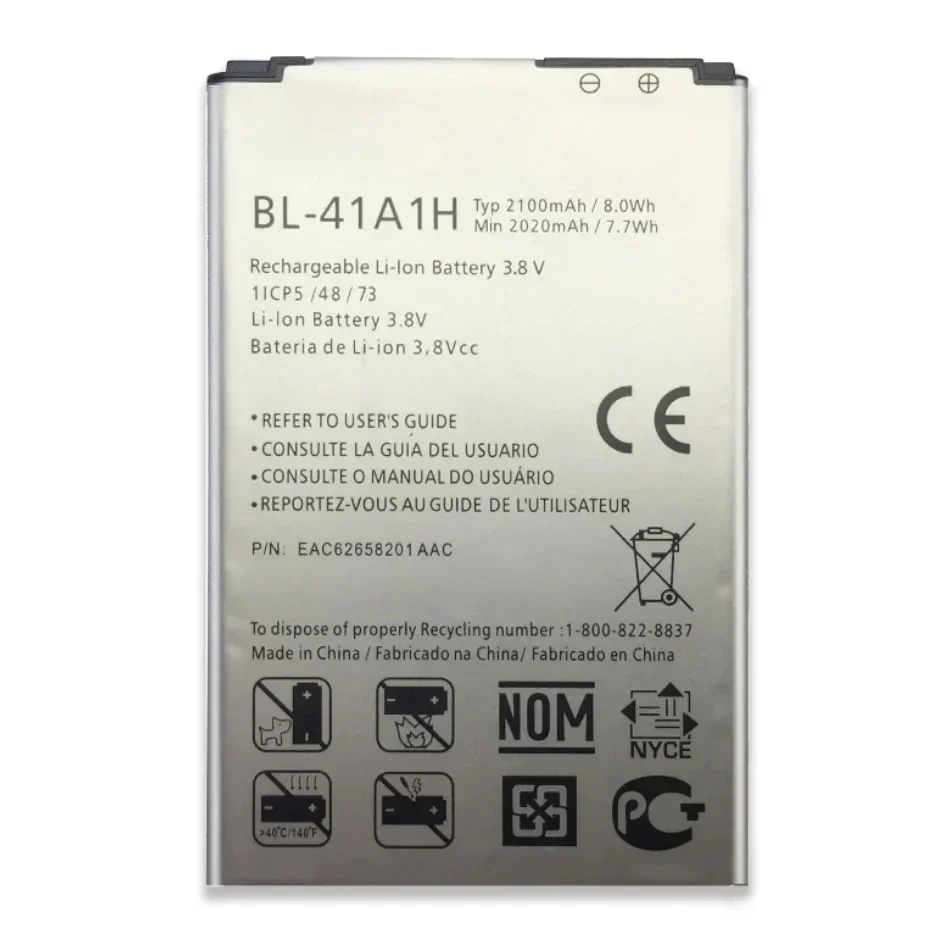 Аккумулятор мобильного телефона для LG Optimus F60 MS395 D390N Tribute VS810PP Transpyre LS660 BL41A1H BL-41A1H 2100