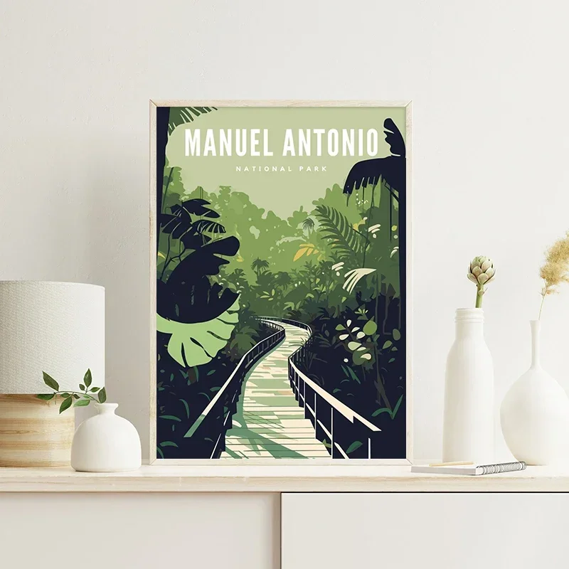 Современный стиль акварельный печать на холсте пейзажный постер натуральный