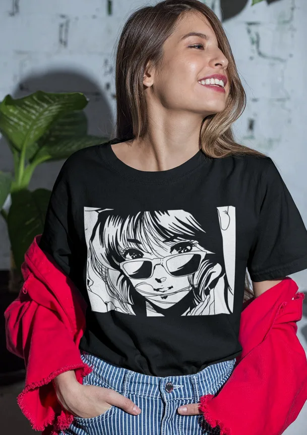 Футболка унисекс в стиле ретро с изображением манги уифу
