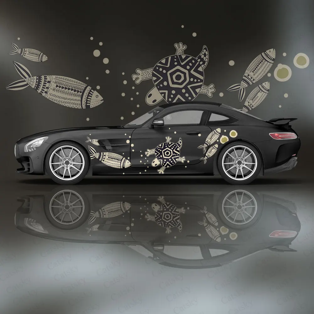 

Tribal Totem Art Car Body Stickers Anime Itasha Vinyl Car Side Decal Sticker Car Sticker Automotive Decor Film