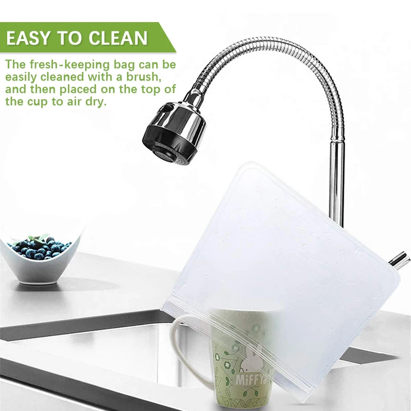 Многоразовые силиконовые пакеты и контейнеры для хранения пищевых продуктов