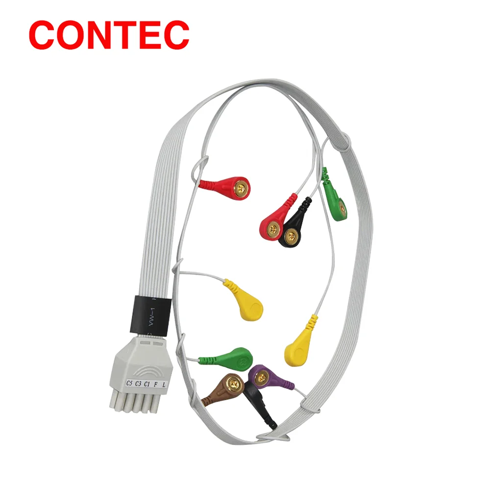 Фото ЭКГ-регистратор с USB-подключением, устройство Холтера CONTEC TLC6000, 12-канальный, 48-часовой, с картой TF 2 ГБ и функцией обнаружения аритмии №4