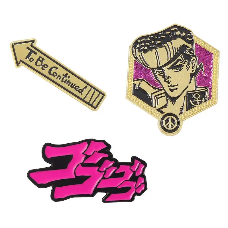 

Anime JoJo's Bizarre Adventure Joseph Joestar Brooch Pin Cosplay Metal Badge Accessories For Clothes Backpack Prop Gifts