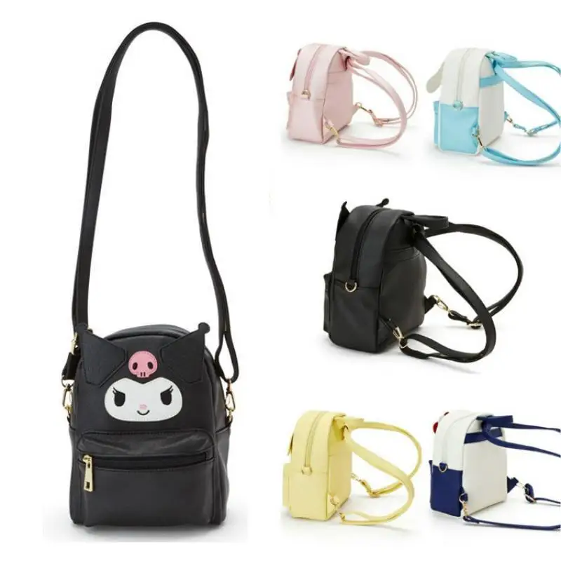

Kawaii Cartoon Kuromi Sanrios Mymelody Anime Cinnamoroll Cute Creative Doll Portable Pu Portable Shoulder Storage Bag Toys Gifts