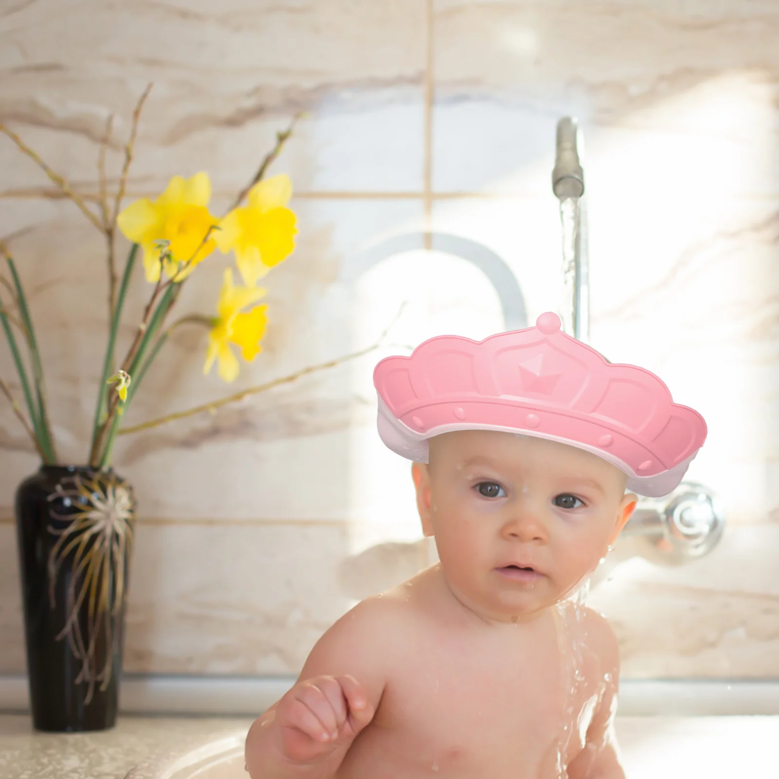 

2 Pcs Silicone Shampoo Cap Baby Bath Toddler Visor Caps Tab Shield Tub Silica Gel Things Hair Washing
